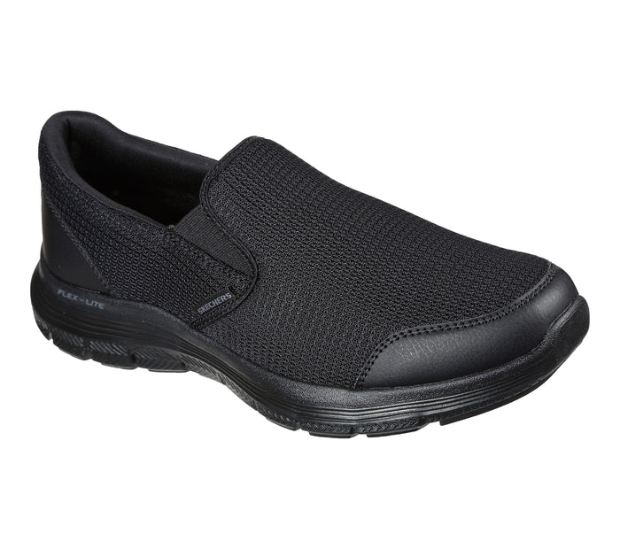 Skechers 232230/BBK Black Mens Casual Comfort Slip On Shoes