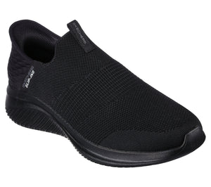 Skechers Slip-Ins: Ultra Flex 3.0-Smooth Step 232450/BBK Black Mens Casual Comfort Slip On Shoes