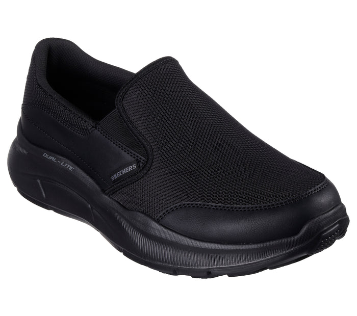 Skechers Relaxed Fit: Equalizer 5.0-Fremont 232515/BBK Black Mens Casual Comfort Slip On Shoes