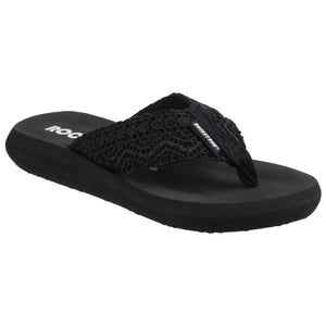 Rocket Dog Spotlight Lima Black Womens Casual Comfort Toe Post Sandals