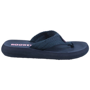 Rocket Dog Sunset Webbing Navy Womens Casual Comfort Toe Post Sandals