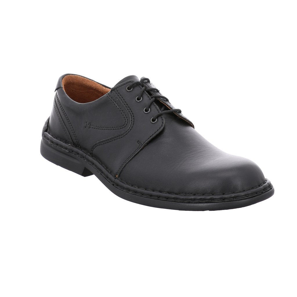 Josef Seibel Walt Schwarz Black Mens Lace Up Smart Leather Shoes The Shoe Centre