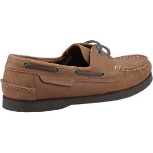 Hush Puppies Henry Tan Mens Casual Comfort Slip On Leather Shoes