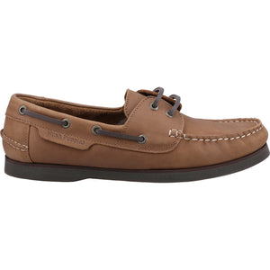 Hush Puppies Henry Tan Mens Casual Comfort Slip On Leather Shoes