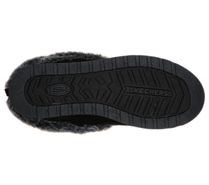 Skechers 31204/BLK Black Womens Bobs Keepsakes Comfort Soft Slip On Mule Slippers