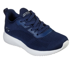 Skechers 32504/NVY Navy BOBS Womens Lace Up Memory Foam Stylish Gym Trainers