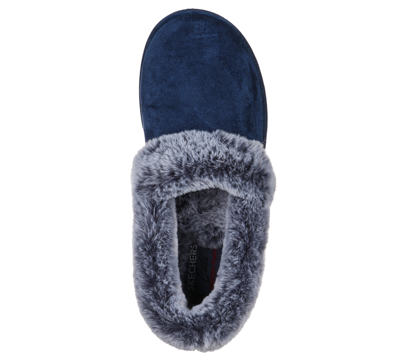 Skechers 32777 NVY Navy Womens Soft Slip On Slippers The Shoe Centre