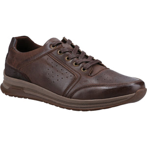 Hush Puppies Joseph Brown Mens Casual Comfort Leather Trainer