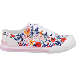 RocketDog Jazzin Malden Floral White Multi Womens Casual Comfort Trainer