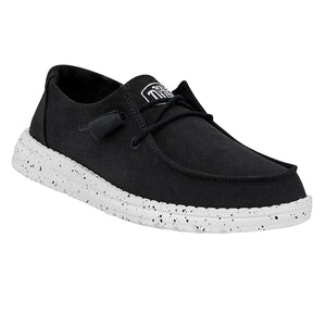 Hey Dude Wendy Slub Canvas Navy Women's Slip On Canvas Relaxed Fit Shoes