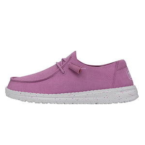 Hey Dude Wendy Slub Canvas Violet Women's Slip On Canvas Relaxed Fit Shoes