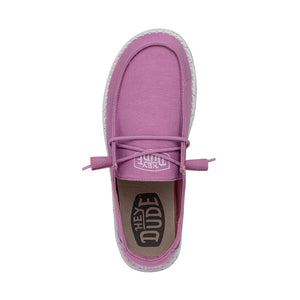 Hey Dude Wendy Slub Canvas Violet Women's Slip On Canvas Relaxed Fit Shoes
