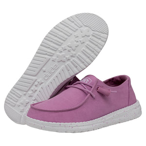 Hey Dude Wendy Slub Canvas Violet Women's Slip On Canvas Relaxed Fit Shoes