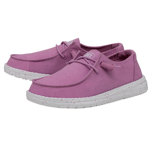 Hey Dude Wendy Slub Canvas Violet Women's Slip On Canvas Relaxed Fit Shoes