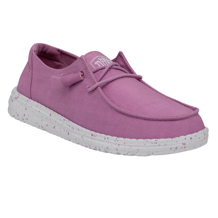 Hey Dude Wendy Slub Canvas Violet Women's Slip On Canvas Relaxed Fit Shoes