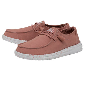 Hey Dude Wendy Slub Canvas Terracotta Women's Slip On Canvas Relaxed Fit Shoes