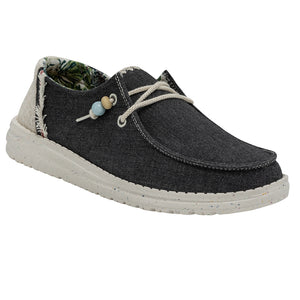 Hey Dude Wendy Fringe Carbon Women's Slip On Canvas Relaxed Fit Shoes