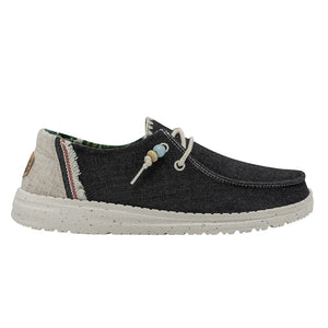 Hey Dude Wendy Fringe Carbon Women's Slip On Canvas Relaxed Fit Shoes
