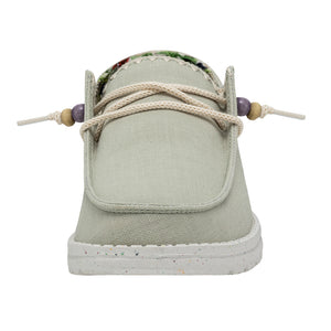 Hey Dude Wendy Fringe Sage Women's Slip On Canvas Relaxed Fit Shoes