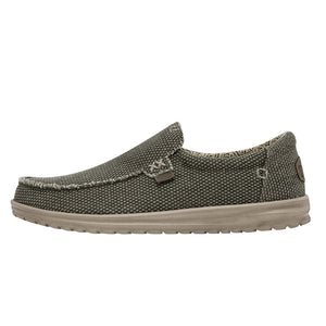 Hey Dude Mikka Braided Army Mens Slip On Canvas Shoes