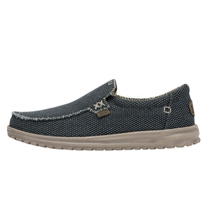 Hey Dude Mikka Deep Blue Mens Slip On Canvas Shoes