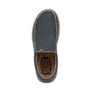 Hey Dude Mikka Deep Blue Mens Slip On Canvas Shoes