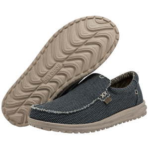 Hey Dude Mikka Deep Blue Mens Slip On Canvas Shoes