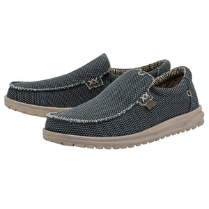 Hey Dude Mikka Deep Blue Mens Slip On Canvas Shoes