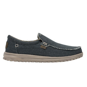 Hey Dude Mikka Deep Blue Mens Slip On Canvas Shoes