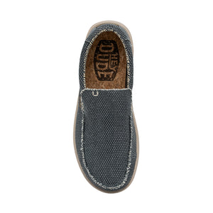 Hey Dude Mikka Deep Blue Mens Slip On Canvas Shoes