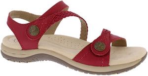 Free Spirit Malibu Crimson Women's Casual Touch Fastening Sandals