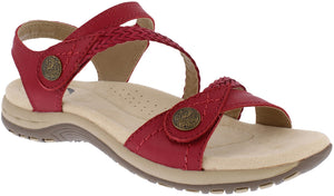 Free Spirit Malibu Crimson Women's Casual Touch Fastening Sandals