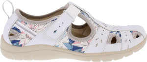 Free Spirit Cleveland White Multi Womens Casual Touch Fastening Suede Shoes