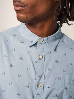 White Stuff Newton Bike Printed Shirt