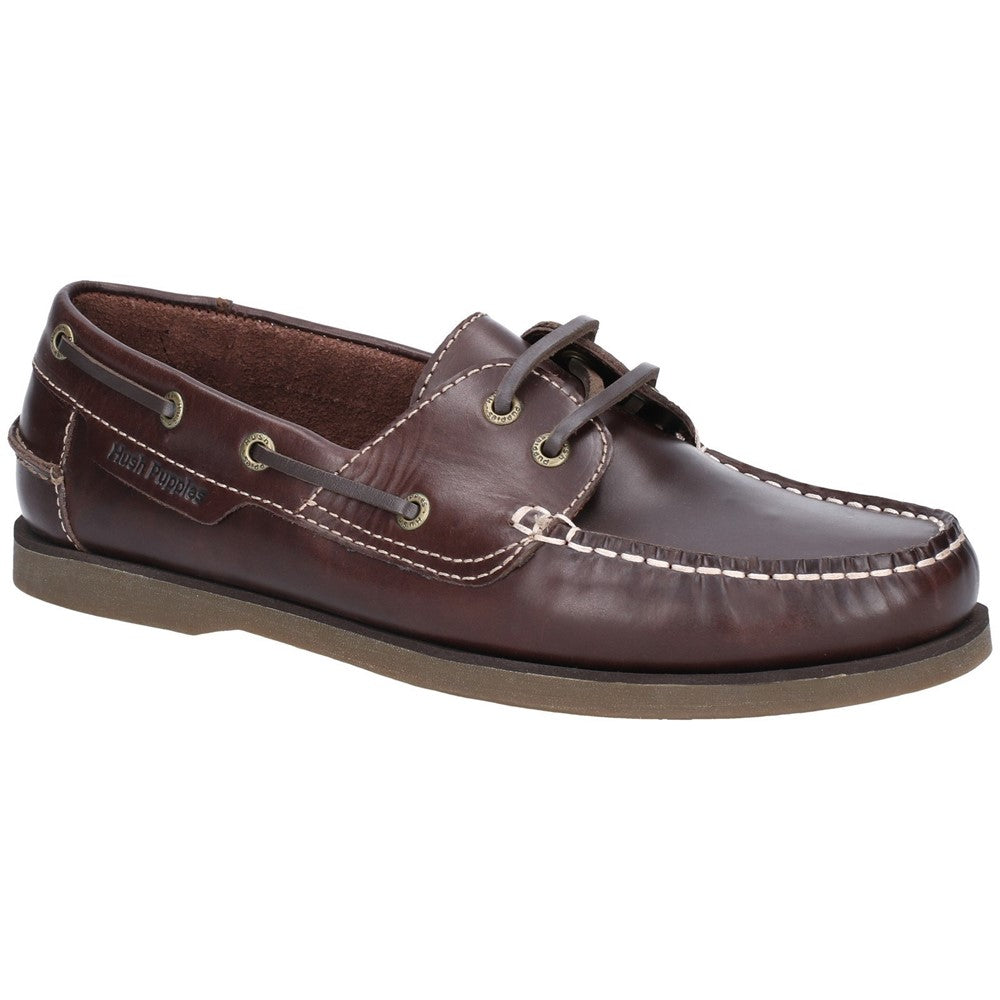 Hush Puppies Henry Dark Brown Mens Casual Comfort Slip On Leather Shoes