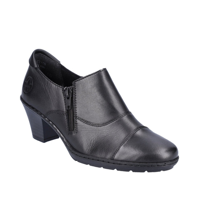 Rieker 57173-02 Black Womens Casual Comfort Heeled Ankle Boots
