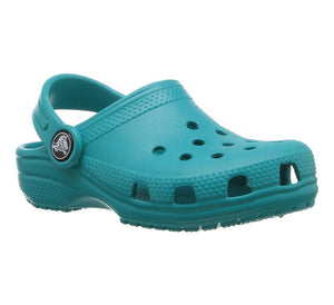 Crocs Kids Classic Clog Turquoise Slip On Easy to Clean Durable Croslite™ Materi