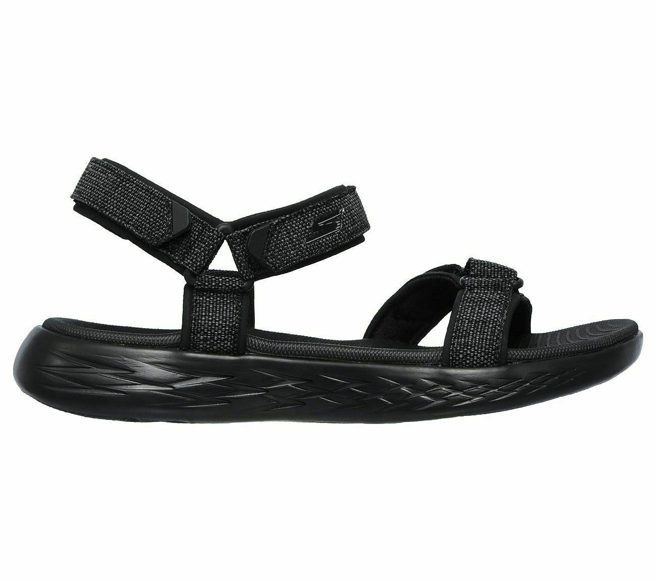 Skechers 15315/BBK Black Sporty Style Walking Sandals The Shoe Centre