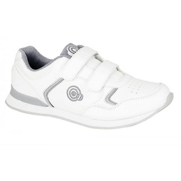 DEK T837G Drive White Men's Bowling Bowls Touch Fastening Shoes Trainers