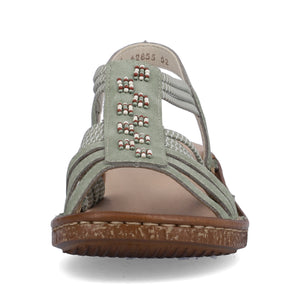 Rieker 62855-52 Mint Women's Casual Elastic Cross Over Straps Sandals