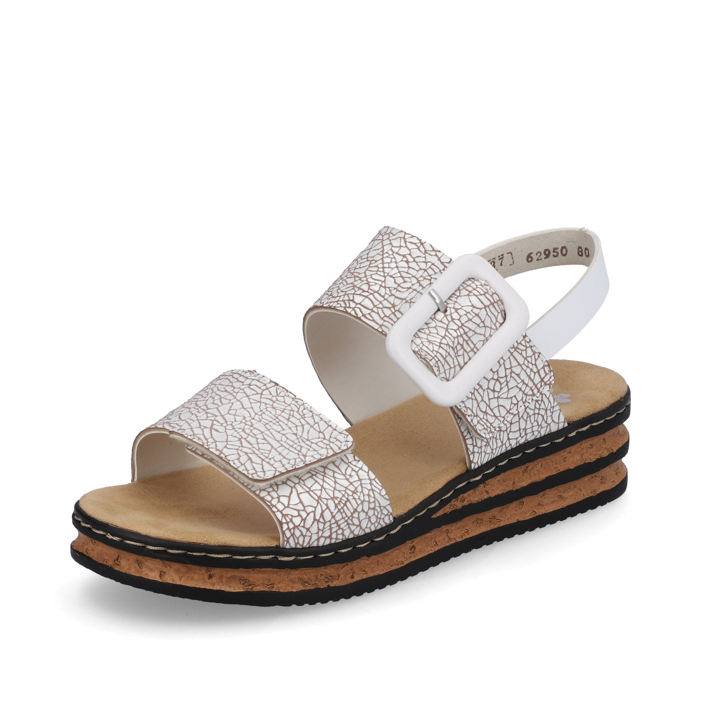 trend Afledning spredning Rieker 62950-80 White Casual Comfort Slingback Platform Wedge Sandals – The  Shoe Centre