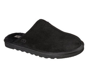 Skechers 66094/BLK Men's Black Relaxed Fit Comfort Slippers