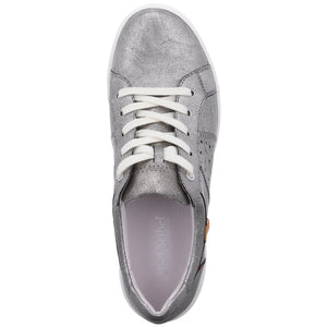 Josef Seibel Caren 01 Platin Silver Womens Casual Comfort Leather Ankle Boots