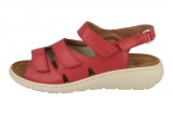 EasyB 68187R Mona Red (EV) Womens Casual Comfort Wide Fit Leather Sandals