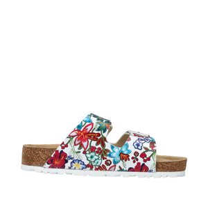 Rieker 69384-90 White Floral Multi Womens Casual Comfort Sandals