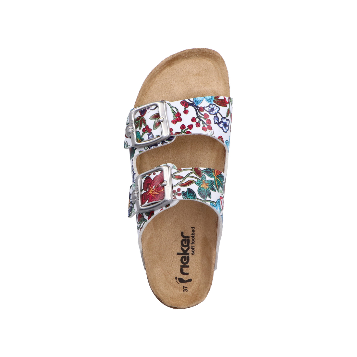 Rieker 69384 90 White Floral Multi Womens Casual Comfort Sandals