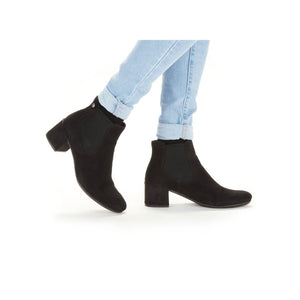 Rieker 70284-00 Black Womens Casual Comfort Heeled Boots