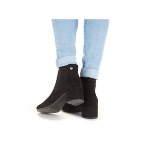 Rieker 70284-00 Black Womens Casual Comfort Heeled Boots