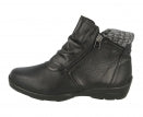 EasyB 78734A Black Womens Casual Comfort Ankle Boot Shoes