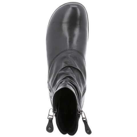 Josef Seibel Naly 24 Black Schwarz Womens Casual Comfort Leather Ankle Boots